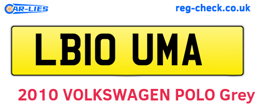 LB10UMA are the vehicle registration plates.