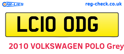 LC10ODG are the vehicle registration plates.