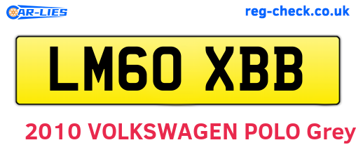 LM60XBB are the vehicle registration plates.