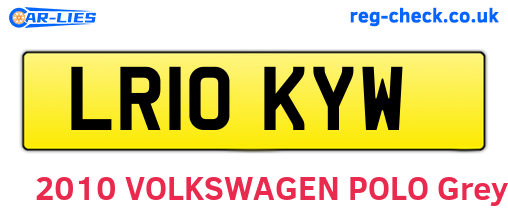 LR10KYW are the vehicle registration plates.