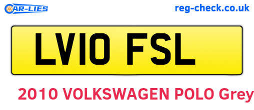 LV10FSL are the vehicle registration plates.