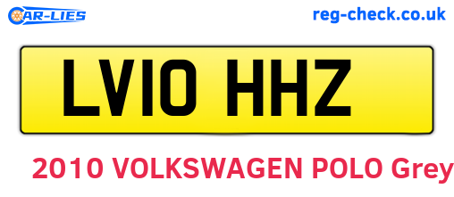LV10HHZ are the vehicle registration plates.