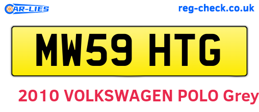 MW59HTG are the vehicle registration plates.