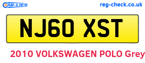 NJ60XST are the vehicle registration plates.