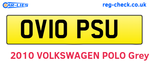 OV10PSU are the vehicle registration plates.