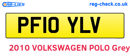 PF10YLV are the vehicle registration plates.