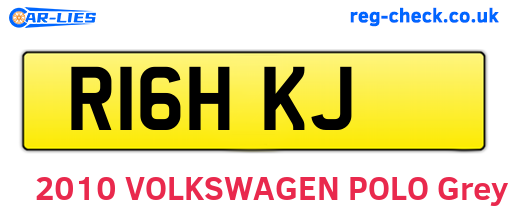 R16HKJ are the vehicle registration plates.