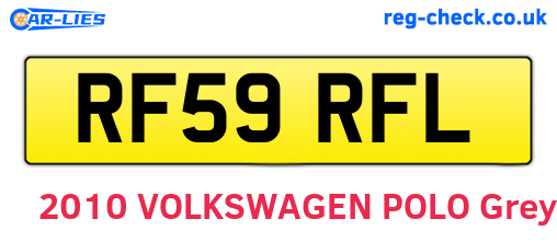 RF59RFL are the vehicle registration plates.
