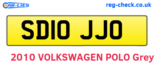 SD10JJO are the vehicle registration plates.