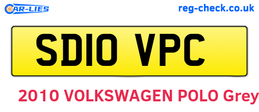 SD10VPC are the vehicle registration plates.