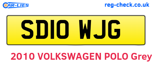 SD10WJG are the vehicle registration plates.