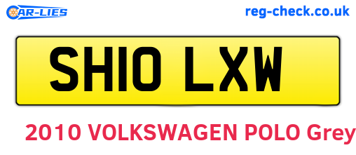 SH10LXW are the vehicle registration plates.