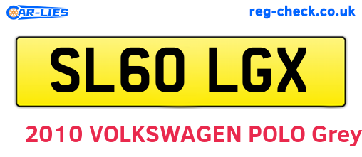 SL60LGX are the vehicle registration plates.