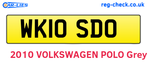 WK10SDO are the vehicle registration plates.