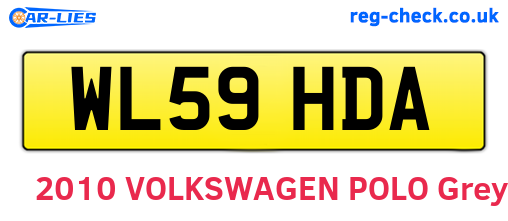 WL59HDA are the vehicle registration plates.