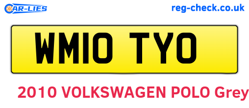 WM10TYO are the vehicle registration plates.