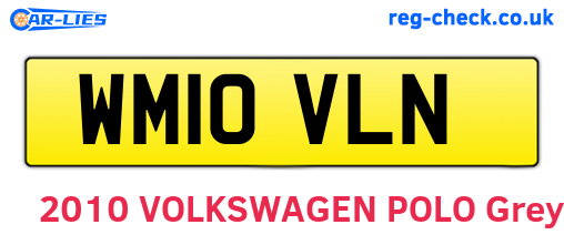 WM10VLN are the vehicle registration plates.