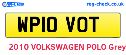 WP10VOT are the vehicle registration plates.