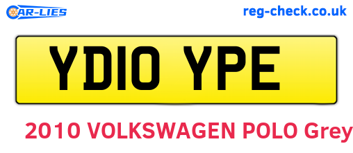 YD10YPE are the vehicle registration plates.