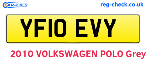 YF10EVY are the vehicle registration plates.