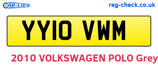 YY10VWM are the vehicle registration plates.