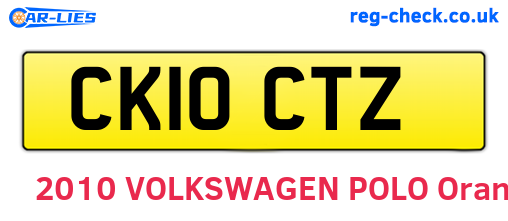 CK10CTZ are the vehicle registration plates.