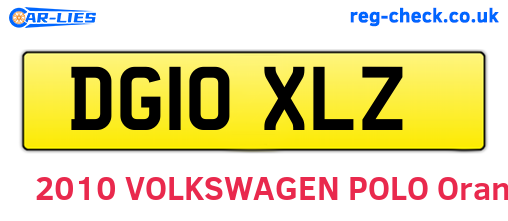 DG10XLZ are the vehicle registration plates.