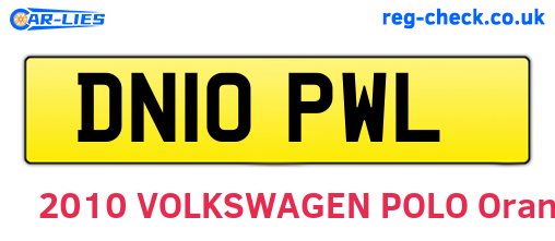 DN10PWL are the vehicle registration plates.