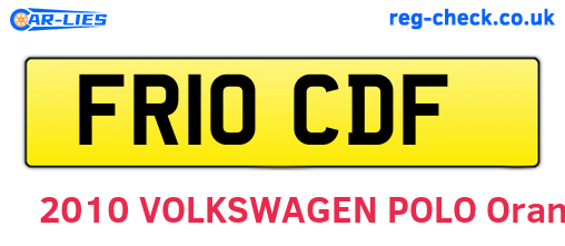 FR10CDF are the vehicle registration plates.