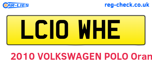 LC10WHE are the vehicle registration plates.
