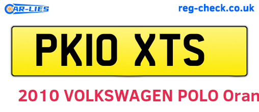 PK10XTS are the vehicle registration plates.