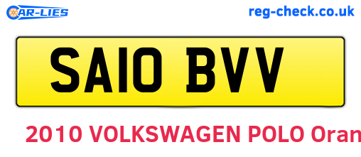 SA10BVV are the vehicle registration plates.