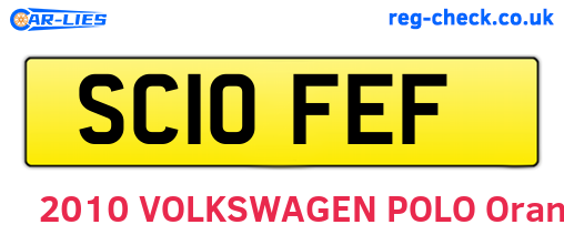 SC10FEF are the vehicle registration plates.