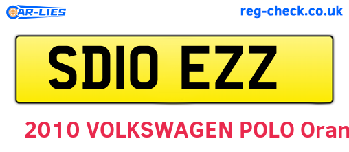 SD10EZZ are the vehicle registration plates.