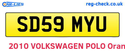 SD59MYU are the vehicle registration plates.