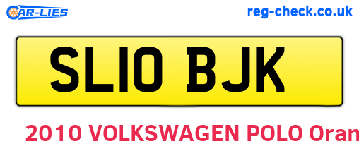 SL10BJK are the vehicle registration plates.