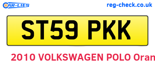 ST59PKK are the vehicle registration plates.