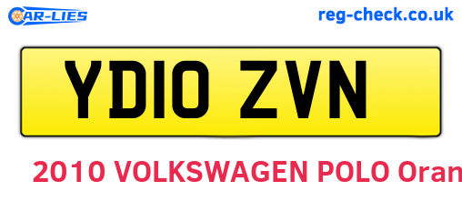 YD10ZVN are the vehicle registration plates.