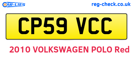CP59VCC are the vehicle registration plates.