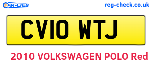 CV10WTJ are the vehicle registration plates.