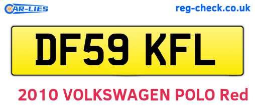 DF59KFL are the vehicle registration plates.