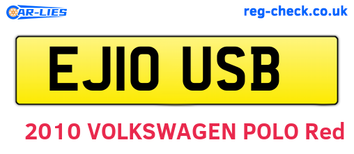 EJ10USB are the vehicle registration plates.