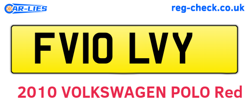 FV10LVY are the vehicle registration plates.