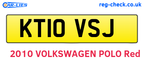KT10VSJ are the vehicle registration plates.