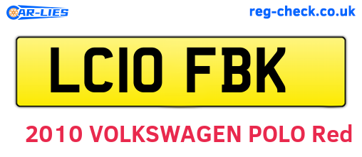 LC10FBK are the vehicle registration plates.