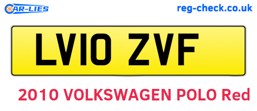 LV10ZVF are the vehicle registration plates.