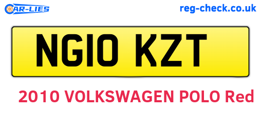 NG10KZT are the vehicle registration plates.