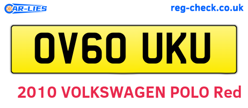 OV60UKU are the vehicle registration plates.