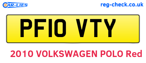 PF10VTY are the vehicle registration plates.