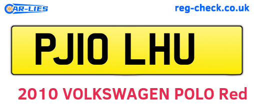PJ10LHU are the vehicle registration plates.